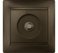 Розетка TDM ELECTRIC SAT F-разъем, 0-2400МГц, бронза, Лама SQ1815-0721
