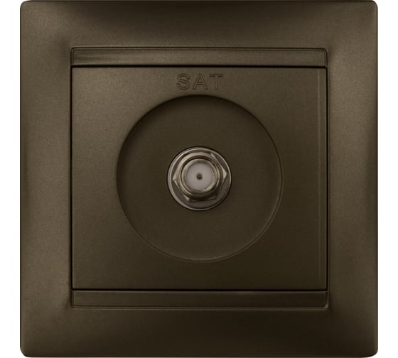 Розетка TDM ELECTRIC SAT F-разъем, 0-2400МГц, бронза, Лама SQ1815-0721