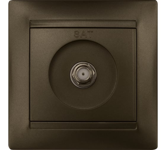 Розетка TDM ELECTRIC SAT F-разъем, 0-2400МГц, бронза, Лама SQ1815-0721