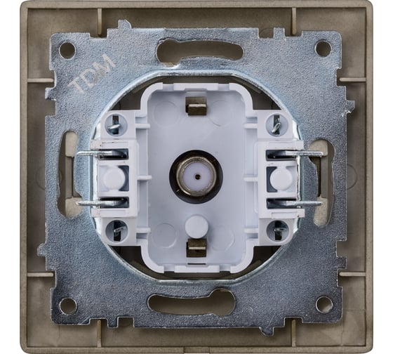 Розетка TDM ELECTRIC SAT F-разъем, 0-2400МГц, бронза, Лама SQ1815-0721
