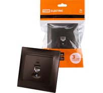 Компьютерная розетка TDM ELECTRIC RJ45, шоколад, Лама SQ1815-0516