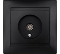 Розетка телевизионная простая (0-2400МГц, "мама") графит "Лама" TDM ELECTRIC SQ1815-0617