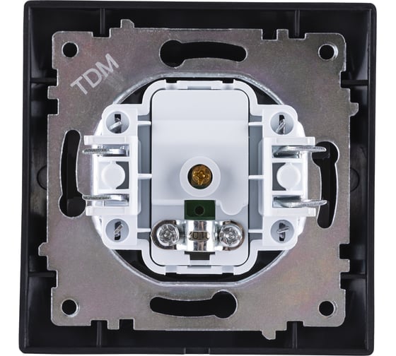 Телевизионная розетка TDM ELECTRIC простая, 0-2400МГц, мама, графит, Лама SQ1815-0617
