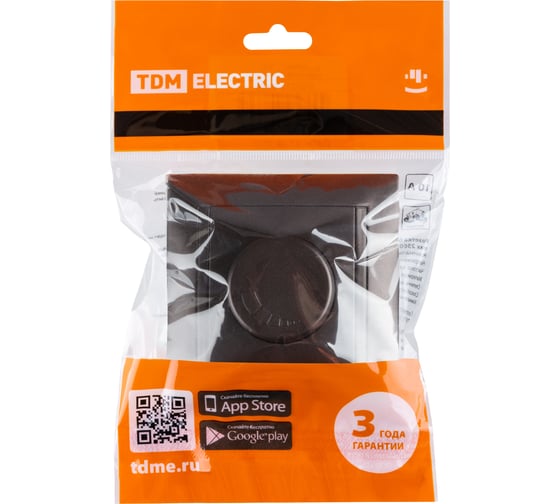 Светорегулятор TDM ELECTRIC RL 300 Вт шоколад Лама SQ1815-0509