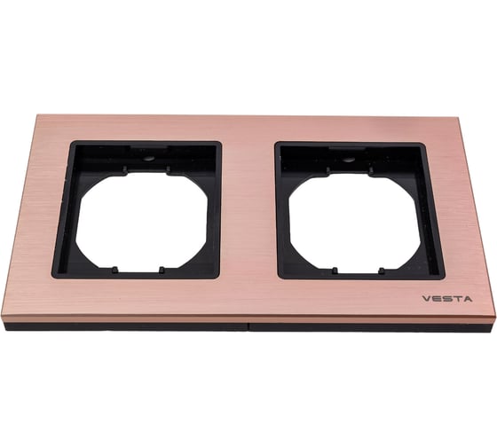 2-местная рамка Vesta Electric Exclusive Champagne Metallic FRM050201BSH