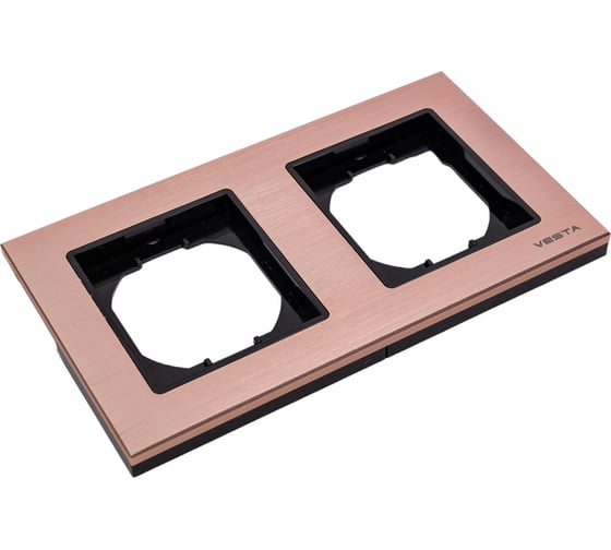 2-местная рамка Vesta Electric Exclusive Champagne Metallic FRM050201BSH