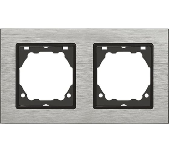2-местная рамка Vesta Electric Exclusive Silver Metallic FRM050205SER 1