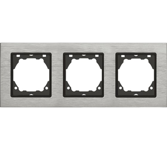 3-местная рамка Vesta Electric Exclusive Silver Metallic FRM050301STA
