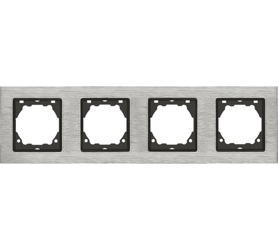 4-местная рамка Vesta ElectricExclusive Silver Metallic FRM050401STA 1