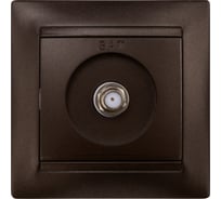 Розетка SAT (F-разъем) 0-2400МГц TDM ELECTRIC шоколад, серия "Лама" SQ1815-0521