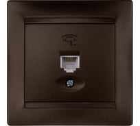 Розетка телефонная RJ11 TDM ELECTRIC шоколад, серия "Лама" SQ1815-0515