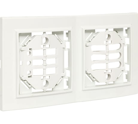 2-местная вертикальная рамка EKF Минск белая Basic ERM-G-312-10