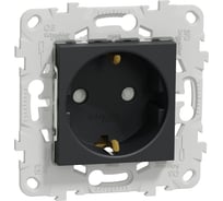 Розетка Systeme Electric UNICA NEW с заземлением, без шторок, винтовой зажим, 16 А, 250В NU503654
