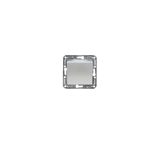 Одноместная розетка с заземлением Volsten V01-15-R18-M Magenta Argento, 10022