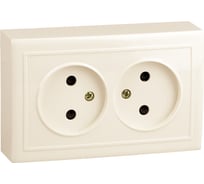 Двухместная розетка Volsten V01-32-R22-S, 9859