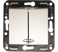 Двухклавишный выключатель Volsten V01-15-V22-M, Magenta Argento, 10029