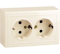 Двухместная розетка с заземлением Volsten V01-32-R24-S, 9860