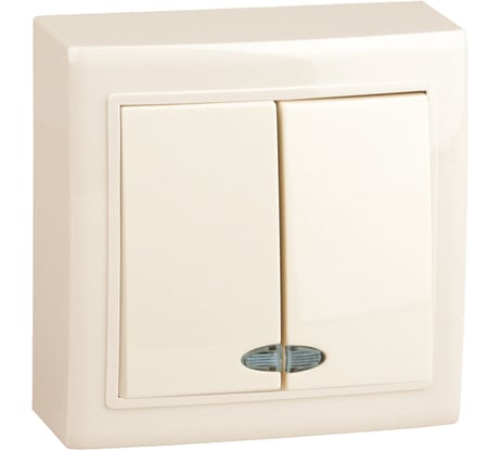 Двухклавишный выключатель Volsten V01-32-V22-S, 9853