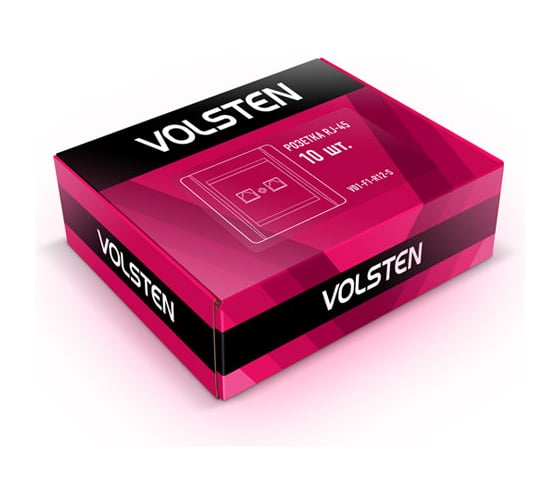 Одноместная компьютерная розетка Volsten V01-11-C11-S, Magenta, 9038