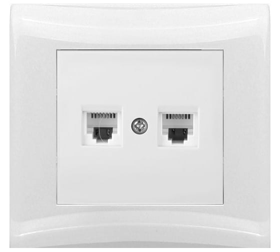 Двухместная телефонная розетка Volsten V01-11-F22-S, RJ -11, Magenta, 9035