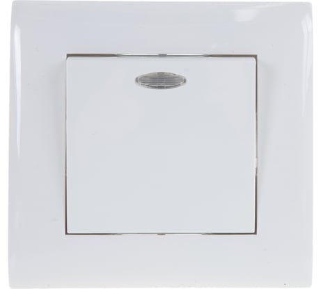 Проходной переключатель Volsten Magenta одноклавишный с индикацией V01-11-P12-S 9006