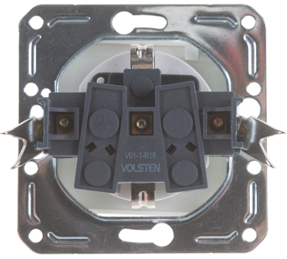 Бытовая розетка с крышкой Volsten V01-11-R18-M, Magenta, 8992