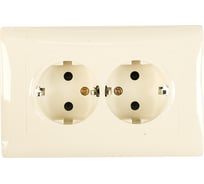 Двухместная розетка с заземлением Volsten V01-11-R24-S, Magenta, 8989