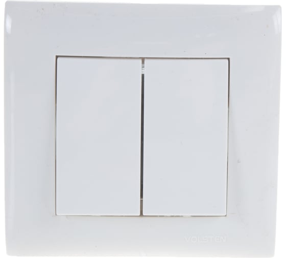 Двухклавишный выключатель Volsten V01-11-V21-S, Magenta, 9003 1