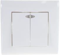 Двухклавишный выключатель Volsten V01-11-V22-S, Magenta, 9004