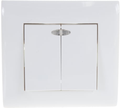 Двухклавишный выключатель Volsten V01-11-V22-S, Magenta, 9004