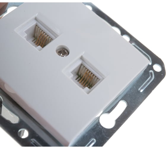 Двухместная телефонная розетка Volsten V01-21-F22-M RJ -11 Violet, 9127
