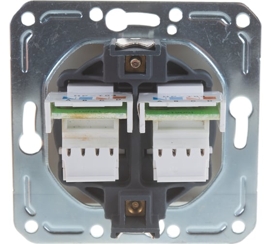 Двухместная телефонная розетка Volsten V01-21-F22-M RJ -11 Violet, 9127
