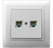 Двухместная телефонная розетка Volsten V01-21-F22-S RJ -11 Violet, 9120