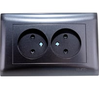 Двухместная розетка Volsten V01-14-R22-S Magenta Nero, 10001