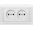Двухместная розетка Volsten V01-21-R22-S Violet, 9073 1