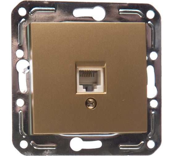 Одноместная розетка Volsten V01-16-F12-M, RJ-11, Magenta Dorado, 10037