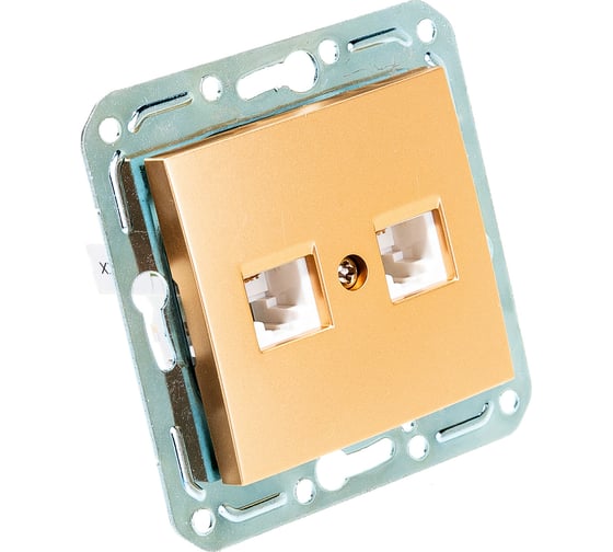 Двухместная розетка Volsten V01-16-F22-M, RJ-11 Magenta Dorado, 10038