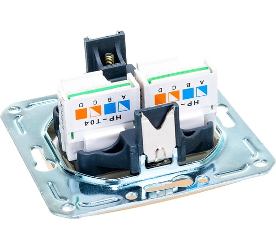 Двухместная розетка Volsten V01-16-F22-M, RJ-11 Magenta Dorado, 10038