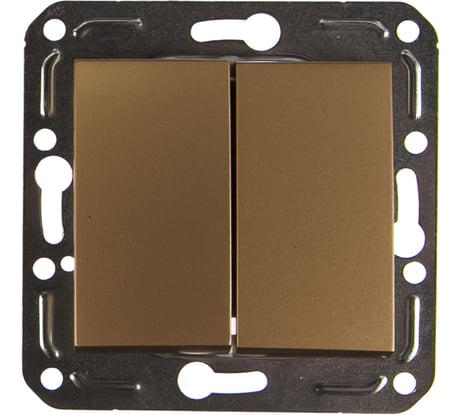 Двухклавишный выключатель Volsten V01-16-V21-M Magenta Dorado, 10050