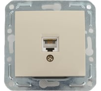 Одноместная розетка Volsten V01-12-F12-M, RJ-11, Magenta Crema, 9055