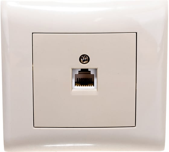 Одноместная телефонная розетка Volsten V01-12-F12-S, RJ-11 Magenta Crema, 9048
