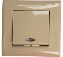 Проходной переключатель Volsten Magenta Crema с индикатором V01-12-P12-S 9022