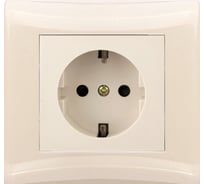 Бытовая розетка с заземлением Volsten V01-12-R14-S Magenta Crema, 8994