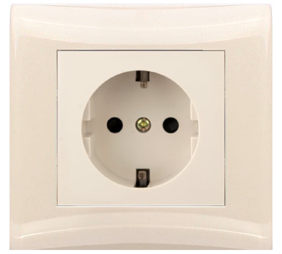 Бытовая розетка с заземлением Volsten V01-12-R14-S Magenta Crema, 8994 1