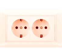 Двухместная розетка с заземлением Volsten V01-22-R24-S Violet, 9082