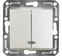 Двухклавишный выключатель с индикатором Volsten V01-18-V22-M Magenta Perl, 10073