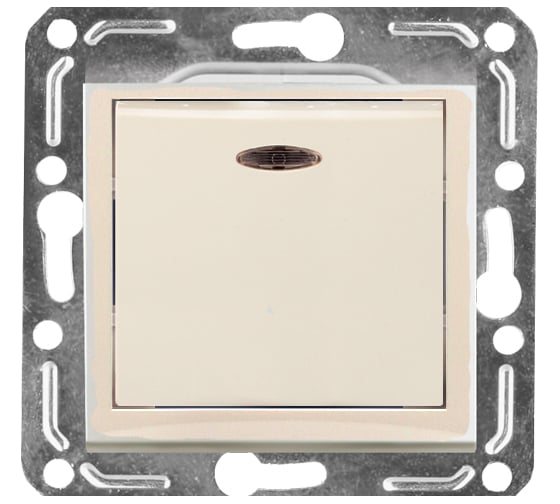 Выключатель с индикатором Volsten V01-12-V12-M Magenta Crema, 9026 1