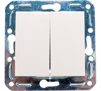 Двухклавишный выключатель Volsten V01-12-V21-M Magenta Crema, 9027