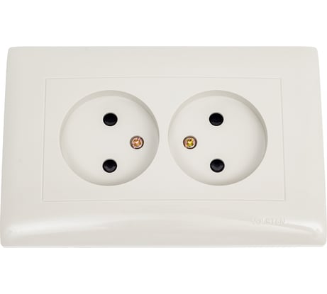 Двухместная розетка Volsten V01-12-R22-S Magenta Crema, 8996