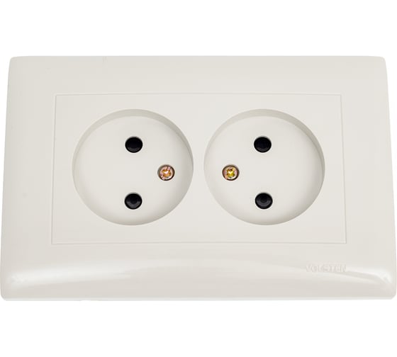 Двухместная розетка Volsten V01-12-R22-S Magenta Crema, 8996